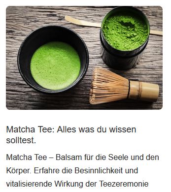 Matcha Tee Wirkung