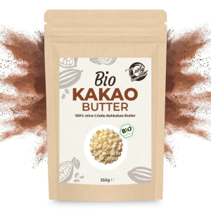 250 g Bio Kakaobutter in Stücken – kaltgepresst, vegan und naturbelassen, ideal zum Backen, Kochen oder für DIY-Kosmetik
