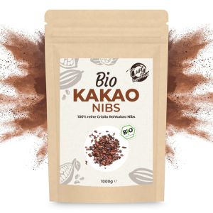 Bio Kakao-Nibs – naturbelassene, grob gebrochene Kakaobohnen aus kontrolliert biologischem Anbau