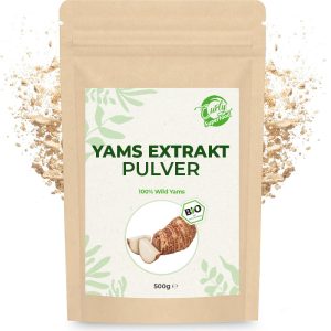 Yamswurzel Extrakt Pulver Packung vor weißem Hintergrund Wild Yams